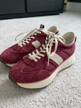 Seavees Burgundy Suede Retro Runner Sneakers